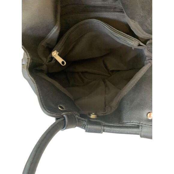 RELIC Black Hobo Multi-Compartment Faux Leather Shoulder Bag Purse - Picture 8 of 12